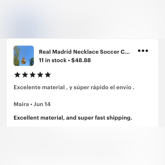 Real Madrid Necklace Soccer Chain and Team Badge Pendant Gift - Picture 8 of 8